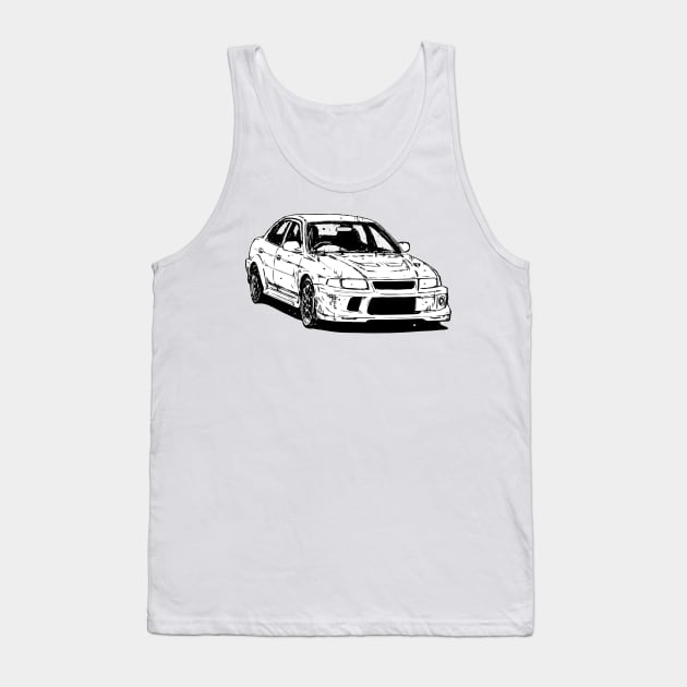 Ichijo's Mitsubishi Lancer Evolution 2 [ Initial D ] Tank Top by Tad